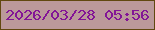 文字の大きさ：1、枠の色：61480f、背景の色：bb999a、文字の色：831596 無料ブログパーツのブログ時計