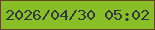 文字の大きさ：4、枠の色：614823、背景の色：88bf26、文字の色：34373e 無料ブログパーツのブログ時計