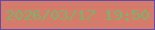 文字の大きさ：2、枠の色：614ba6、背景の色：d57b6c、文字の色：77b668 無料ブログパーツのブログ時計