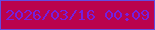 文字の大きさ：1、枠の色：614ce2、背景の色：ba024d、文字の色：761fde 無料ブログパーツのブログ時計