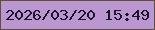 文字の大きさ：4、枠の色：614d3b、背景の色：bb97d2、文字の色：1b142b 無料ブログパーツのブログ時計