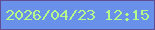 文字の大きさ：2、枠の色：614d91、背景の色：6991ea、文字の色：b5f98a 無料ブログパーツのブログ時計