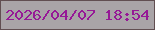 文字の大きさ：3、枠の色：614e51、背景の色：a9a4a7、文字の色：961996 無料ブログパーツのブログ時計