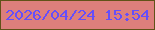 文字の大きさ：1、枠の色：615218、背景の色：dd7f7c、文字の色：654efa 無料ブログパーツのブログ時計