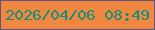 文字の大きさ：2、枠の色：61537f、背景の色：f08741、文字の色：178e78 無料ブログパーツのブログ時計
