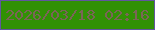 文字の大きさ：2、枠の色：61569f、背景の色：319104、文字の色：7b6457 無料ブログパーツのブログ時計