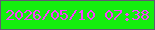 文字の大きさ：4、枠の色：615a71、背景の色：15ee0e、文字の色：fa3ffd 無料ブログパーツのブログ時計