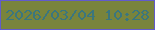 文字の大きさ：3、枠の色：615bcb、背景の色：79843c、文字の色：3b767e 無料ブログパーツのブログ時計