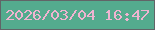 文字の大きさ：1、枠の色：616467、背景の色：54ab8e、文字の色：f0b4d1 無料ブログパーツのブログ時計