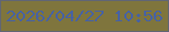 文字の大きさ：2、枠の色：616575、背景の色：7f753d、文字の色：4862a1 無料ブログパーツのブログ時計