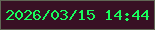 文字の大きさ：3、枠の色：616655、背景の色：381024、文字の色：18fd5c 無料ブログパーツのブログ時計