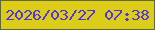 文字の大きさ：3、枠の色：616736、背景の色：dccd18、文字の色：5132e5 無料ブログパーツのブログ時計