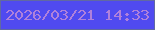 文字の大きさ：3、枠の色：6169a2、背景の色：504af0、文字の色：af81db 無料ブログパーツのブログ時計