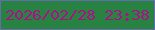 文字の大きさ：5、枠の色：616dad、背景の色：288342、文字の色：ae1089 無料ブログパーツのブログ時計