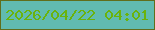 文字の大きさ：3、枠の色：616e1b、背景の色：61bbb0、文字の色：6ab30c 無料ブログパーツのブログ時計