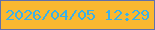 文字の大きさ：1、枠の色：6170ab、背景の色：fab830、文字の色：3ab1e9 無料ブログパーツのブログ時計
