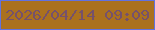 文字の大きさ：4、枠の色：6172e0、背景の色：aa711e、文字の色：75516b 無料ブログパーツのブログ時計