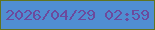 文字の大きさ：5、枠の色：61741f、背景の色：508ed2、文字の色：6c4a9d 無料ブログパーツのブログ時計