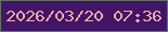文字の大きさ：1、枠の色：617558、背景の色：411568、文字の色：f6a9a6 無料ブログパーツのブログ時計