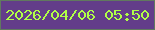 文字の大きさ：3、枠の色：61795f、背景の色：633d8a、文字の色：b0ff47 無料ブログパーツのブログ時計
