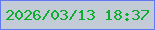 文字の大きさ：1、枠の色：6179f4、背景の色：c3ccd6、文字の色：0dae2e 無料ブログパーツのブログ時計