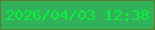 文字の大きさ：5、枠の色：617a31、背景の色：32b15b、文字の色：0bf23d 無料ブログパーツのブログ時計