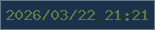 文字の大きさ：5、枠の色：617b89、背景の色：1c324a、文字の色：5d7c42 無料ブログパーツのブログ時計