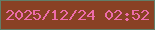 文字の大きさ：3、枠の色：617e68、背景の色：894124、文字の色：ed6caa 無料ブログパーツのブログ時計