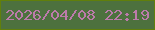 文字の大きさ：2、枠の色：617f0b、背景の色：4d713e、文字の色：bc7bab 無料ブログパーツのブログ時計