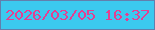 文字の大きさ：3、枠の色：617fad、背景の色：3bc9ef、文字の色：e43f91 無料ブログパーツのブログ時計