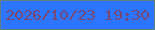 文字の大きさ：5、枠の色：618081、背景の色：2c75fe、文字の色：774874 無料ブログパーツのブログ時計