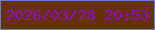 文字の大きさ：1、枠の色：6180d6、背景の色：673000、文字の色：900cc6 無料ブログパーツのブログ時計