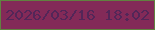 文字の大きさ：5、枠の色：618140、背景の色：832a58、文字の色：532658 無料ブログパーツのブログ時計