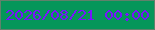 文字の大きさ：2、枠の色：61816b、背景の色：06965a、文字の色：7813fd 無料ブログパーツのブログ時計