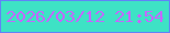 文字の大きさ：2、枠の色：6183f7、背景の色：3ee2c5、文字の色：c467fe 無料ブログパーツのブログ時計