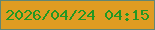 文字の大きさ：5、枠の色：618674、背景の色：df9c22、文字の色：229823 無料ブログパーツのブログ時計