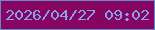 文字の大きさ：4、枠の色：618ac8、背景の色：870561、文字の色：84a3ea 無料ブログパーツのブログ時計