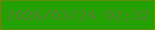 文字の大きさ：1、枠の色：618b0c、背景の色：23a002、文字の色：558032 無料ブログパーツのブログ時計