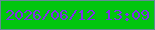 文字の大きさ：5、枠の色：618c93、背景の色：01c60e、文字の色：802feb 無料ブログパーツのブログ時計
