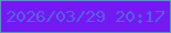 文字の大きさ：1、枠の色：618dc8、背景の色：721af1、文字の色：585ee6 無料ブログパーツのブログ時計