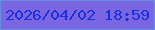 文字の大きさ：3、枠の色：6190dd、背景の色：7966e0、文字の色：192fe1 無料ブログパーツのブログ時計