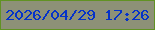 文字の大きさ：1、枠の色：619223、背景の色：8d9177、文字の色：0432ca 無料ブログパーツのブログ時計
