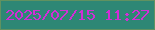 文字の大きさ：3、枠の色：619260、背景の色：2e8775、文字の色：d22dd6 無料ブログパーツのブログ時計