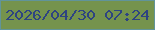 文字の大きさ：5、枠の色：61949a、背景の色：75934d、文字の色：2e4481 無料ブログパーツのブログ時計