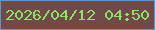 文字の大きさ：3、枠の色：6194c8、背景の色：704a48、文字の色：8fe067 無料ブログパーツのブログ時計