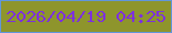 文字の大きさ：4、枠の色：6196da、背景の色：8e952c、文字の色：7d30de 無料ブログパーツのブログ時計