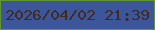 文字の大きさ：4、枠の色：619731、背景の色：3b569b、文字の色：422a21 無料ブログパーツのブログ時計