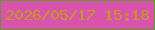 文字の大きさ：2、枠の色：61982a、背景の色：d953ac、文字の色：c49720 無料ブログパーツのブログ時計