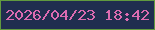 文字の大きさ：3、枠の色：619a3f、背景の色：202e4f、文字の色：dd6bb1 無料ブログパーツのブログ時計