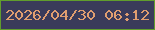 文字の大きさ：4、枠の色：619d2d、背景の色：3a3b5a、文字の色：e09e70 無料ブログパーツのブログ時計